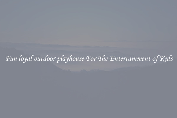 Fun loyal outdoor playhouse For The Entertainment of Kids