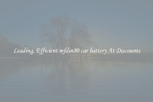 Leading, Efficient mfdin80 car battery At Discounts
