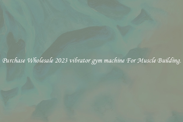 Purchase Wholesale 2023 vibrator gym machine For Muscle Building.