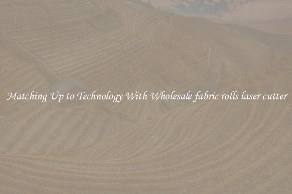 Matching Up to Technology With Wholesale fabric rolls laser cutter