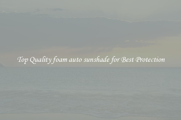 Top Quality foam auto sunshade for Best Protection