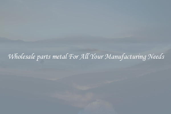 Wholesale parts metal For All Your Manufacturing Needs