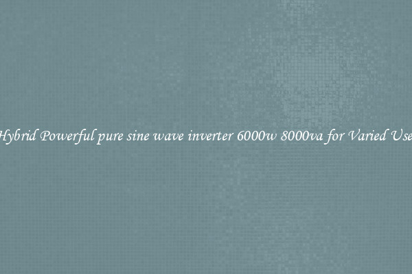 Hybrid Powerful pure sine wave inverter 6000w 8000va for Varied Uses