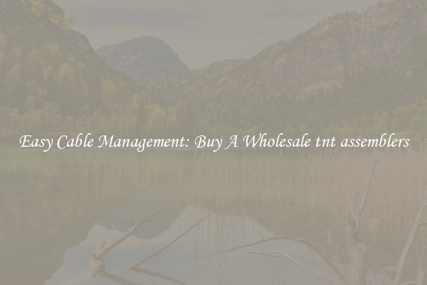 Easy Cable Management: Buy A Wholesale tnt assemblers