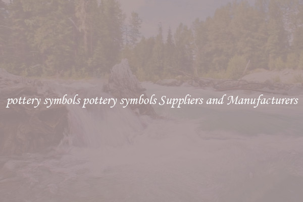 pottery symbols pottery symbols Suppliers and Manufacturers