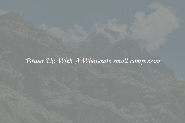 Power Up With A Wholesale small compresser