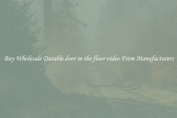 Buy Wholesale Durable door in the floor video From Manufacturers