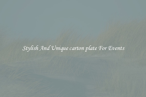 Stylish And Unique carton plate For Events