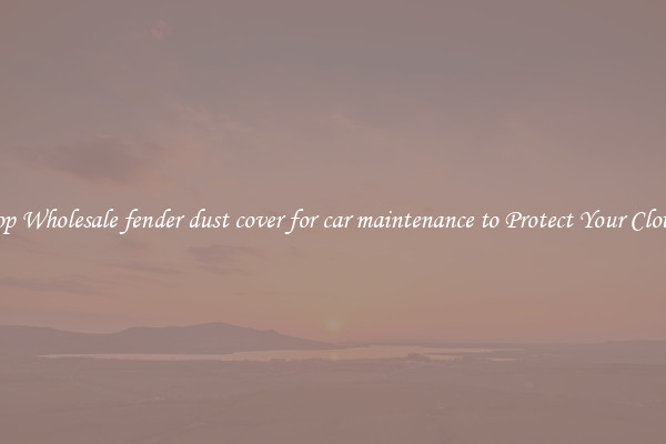 Shop Wholesale fender dust cover for car maintenance to Protect Your Clothes