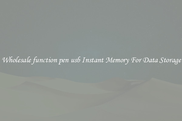 Wholesale function pen usb Instant Memory For Data Storage