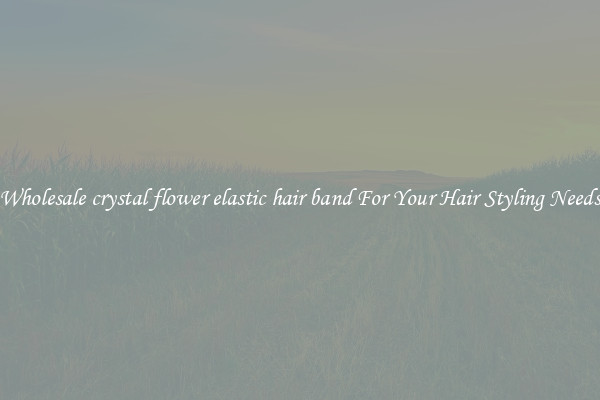 Wholesale crystal flower elastic hair band For Your Hair Styling Needs