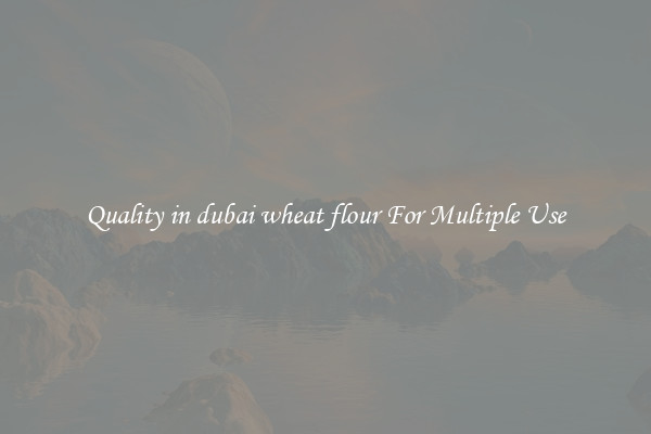 Quality in dubai wheat flour For Multiple Use